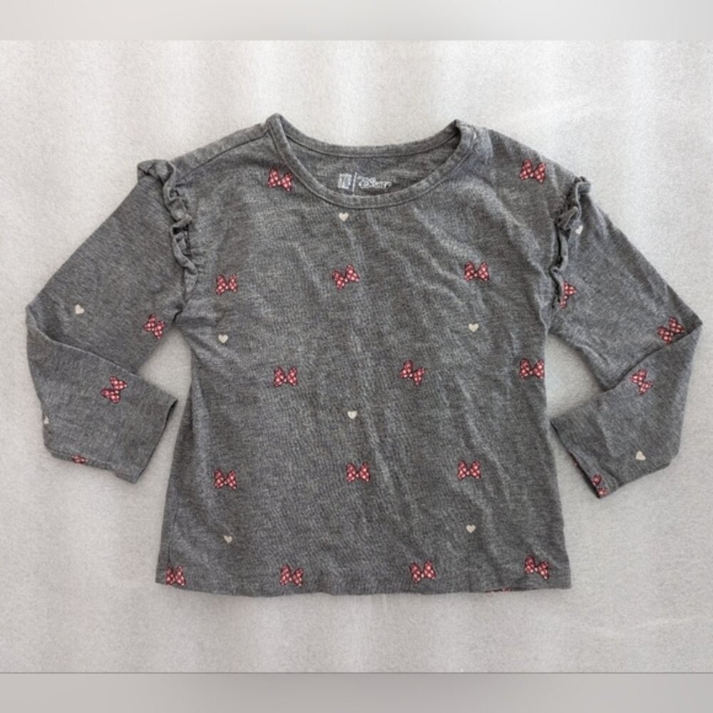 BABY Gap Disney Minnie Mouse red polka dot ribbon print long sleeve cotton 4T